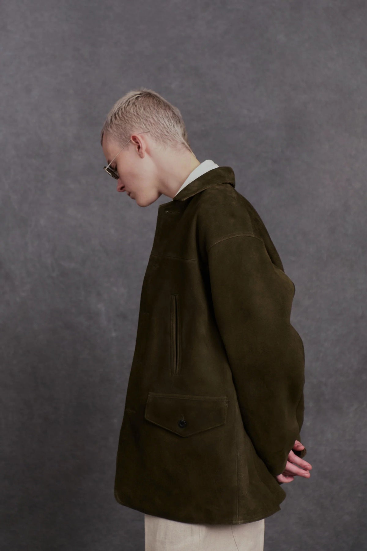 ○OLD JOE - PATINA DEERSKIN AUTOMOBILE COAT - PATINA OAK SUEDE