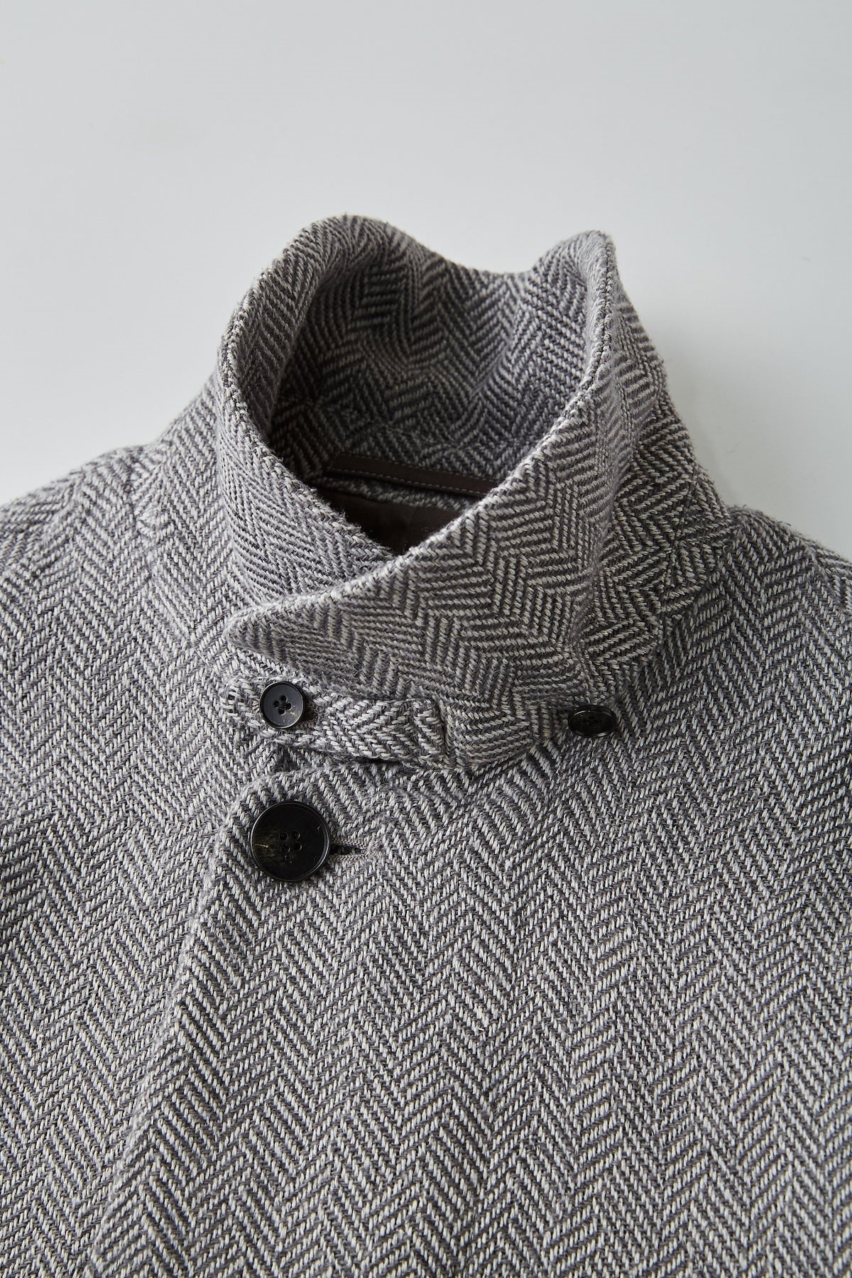 ○OLD JOE - SLIT-BACK GENTS COAT - FANCY HERRINGBONE(LIGHT GREY)