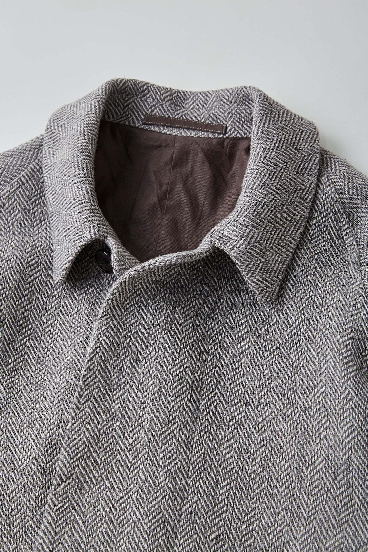 ○OLD JOE - SLIT-BACK GENTS COAT - FANCY HERRINGBONE(LIGHT GREY)