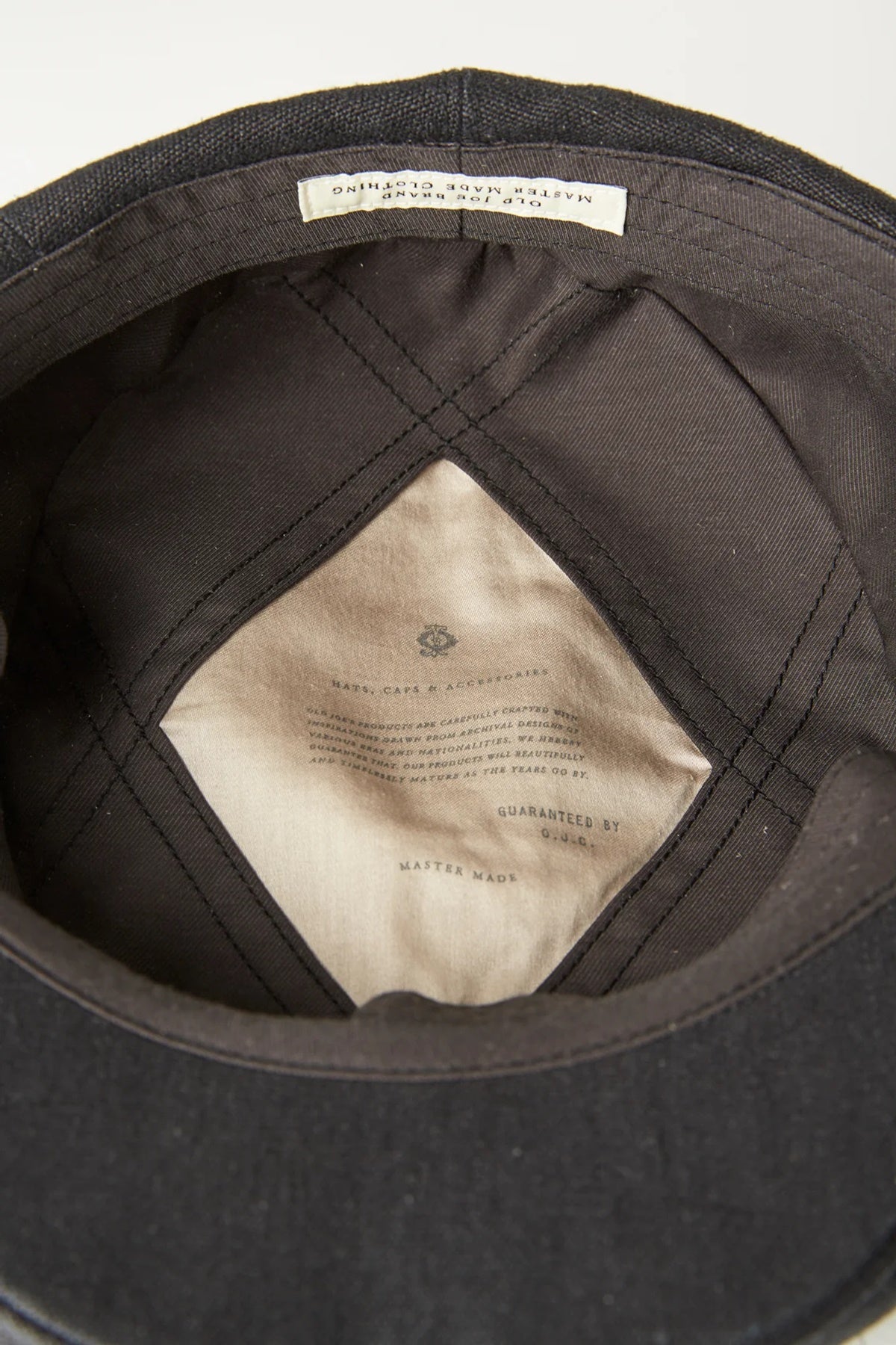 ○OLD JOE - HEMP DUCK PEAKED CAP - BLACK