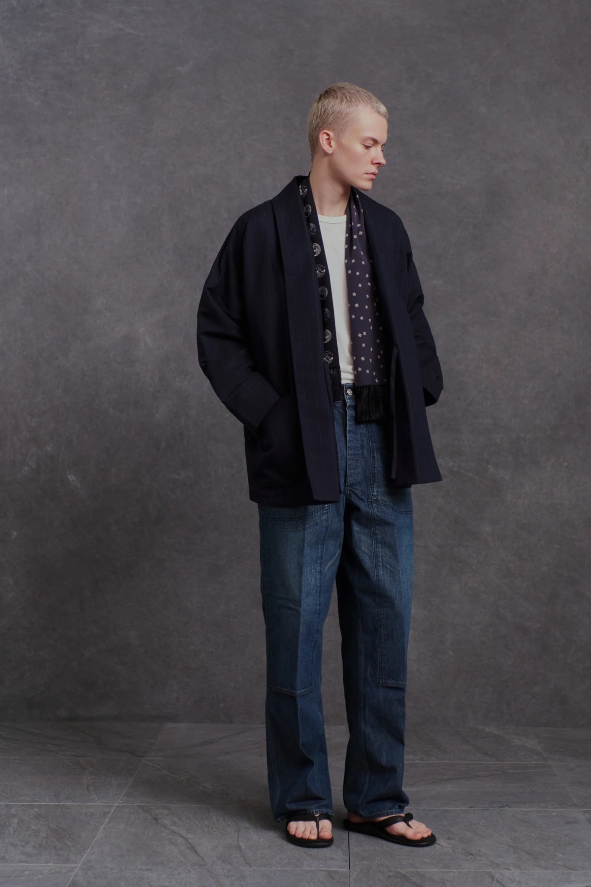 ○OLD JOE - ORIENTAL HAORI JACKET - INDIGO DENIM