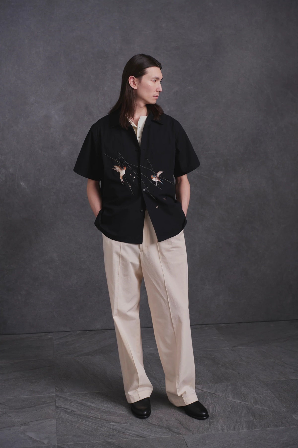 ○OLD JOE - FRONT TUCK ARMY TROUSER - IVORY