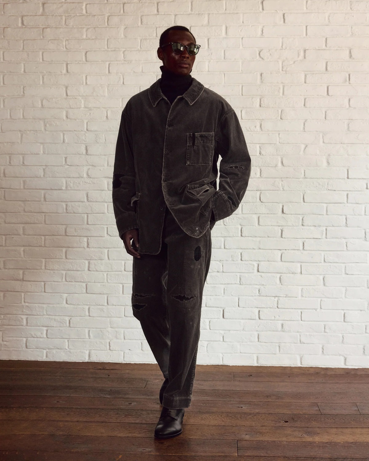 ○OLD JOE - PADED BACK ROVER TROUSER (SCAR FACE) - GRAPHITE