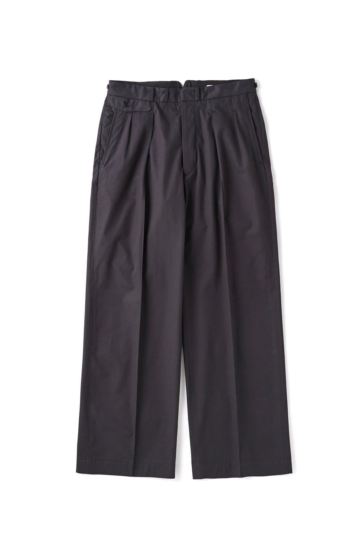 ○OLD JOE - DOUBLE-PLEATED BUGS TROUSER - ONYX