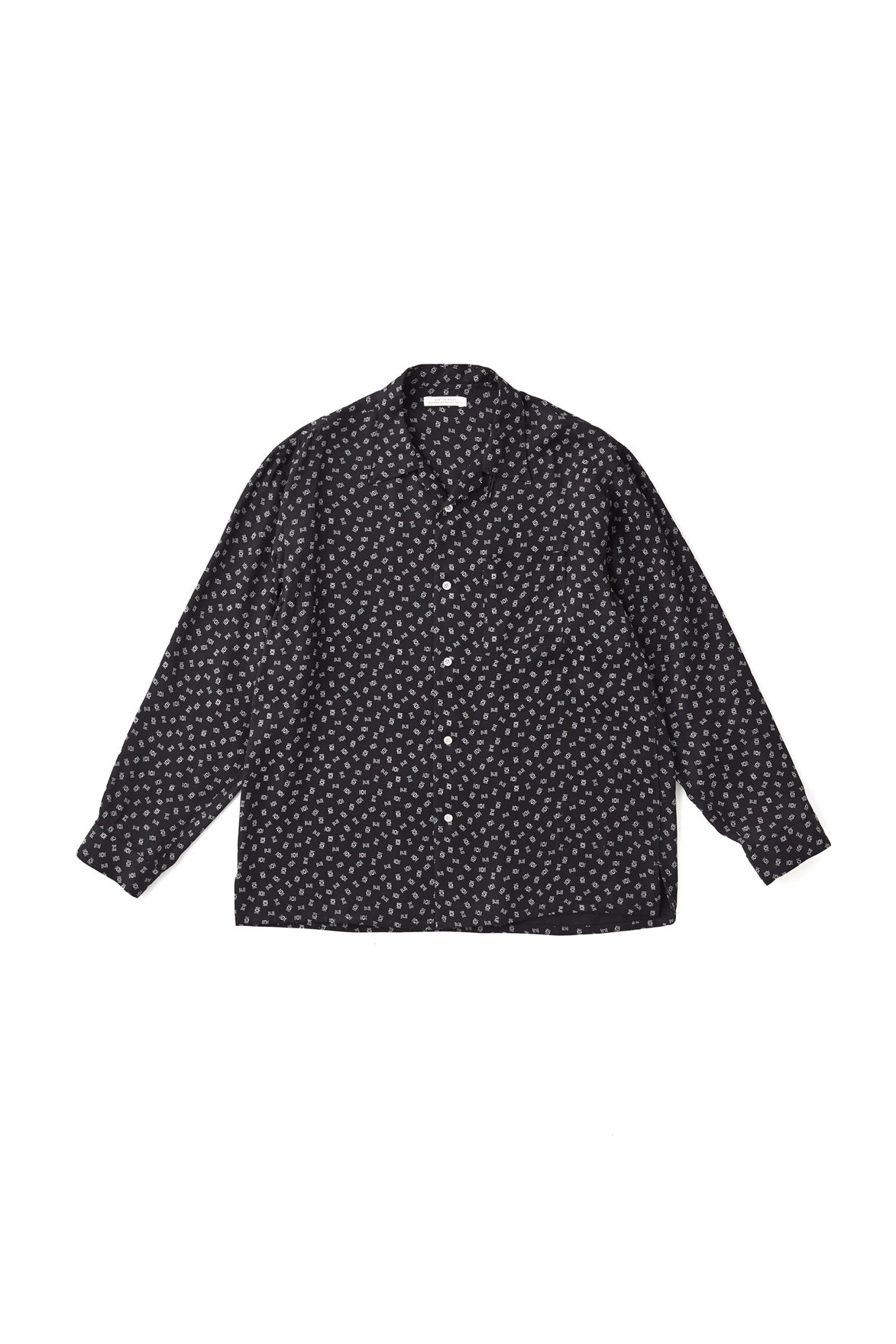 ○OLD JOE - ORIGINAL PRINTED OPEN COLLAR SHIRTS (Deco Monogram) Long-sleeve