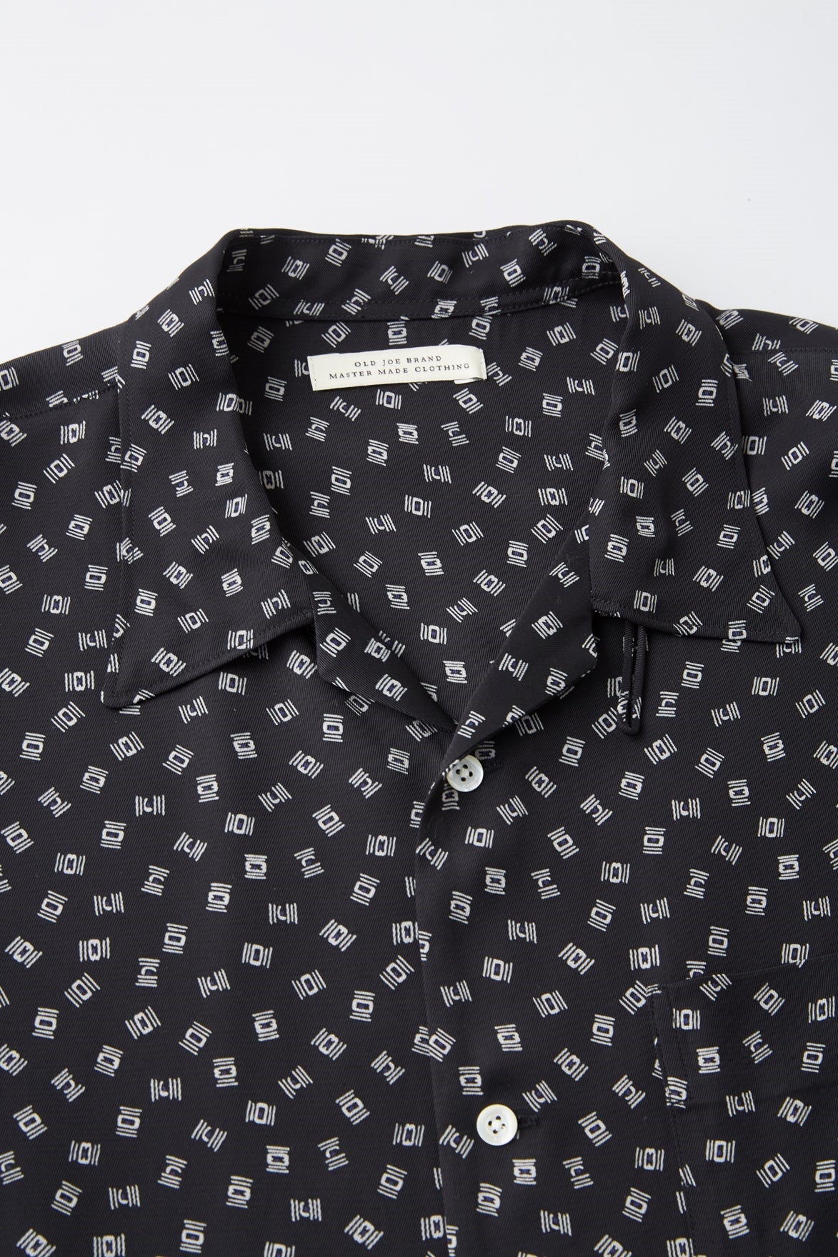 ○OLD JOE - ORIGINAL PRINTED OPEN COLLAR SHIRTS (Deco Monogram) Long-sleeve