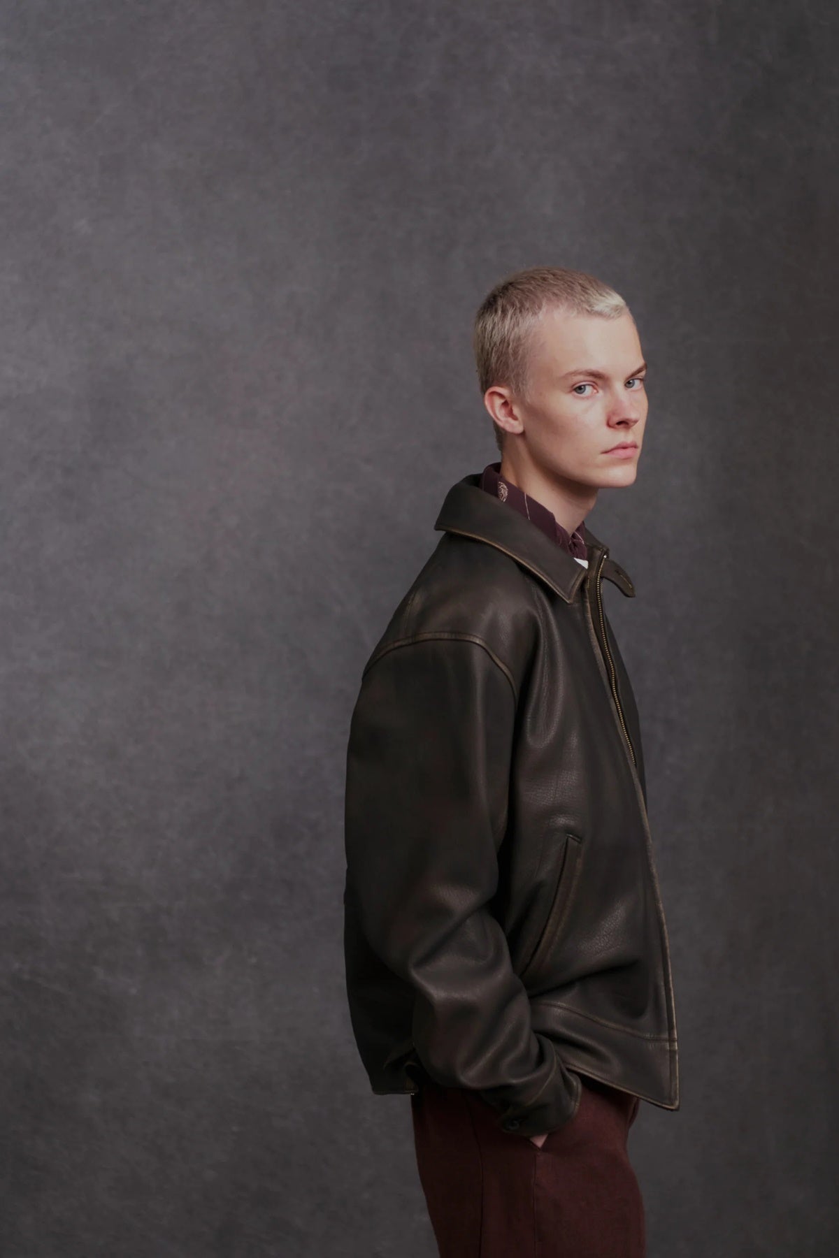 ○OLD JOE - PATINA DEERSKIN HERCULES JACKET - PATINA BROWN