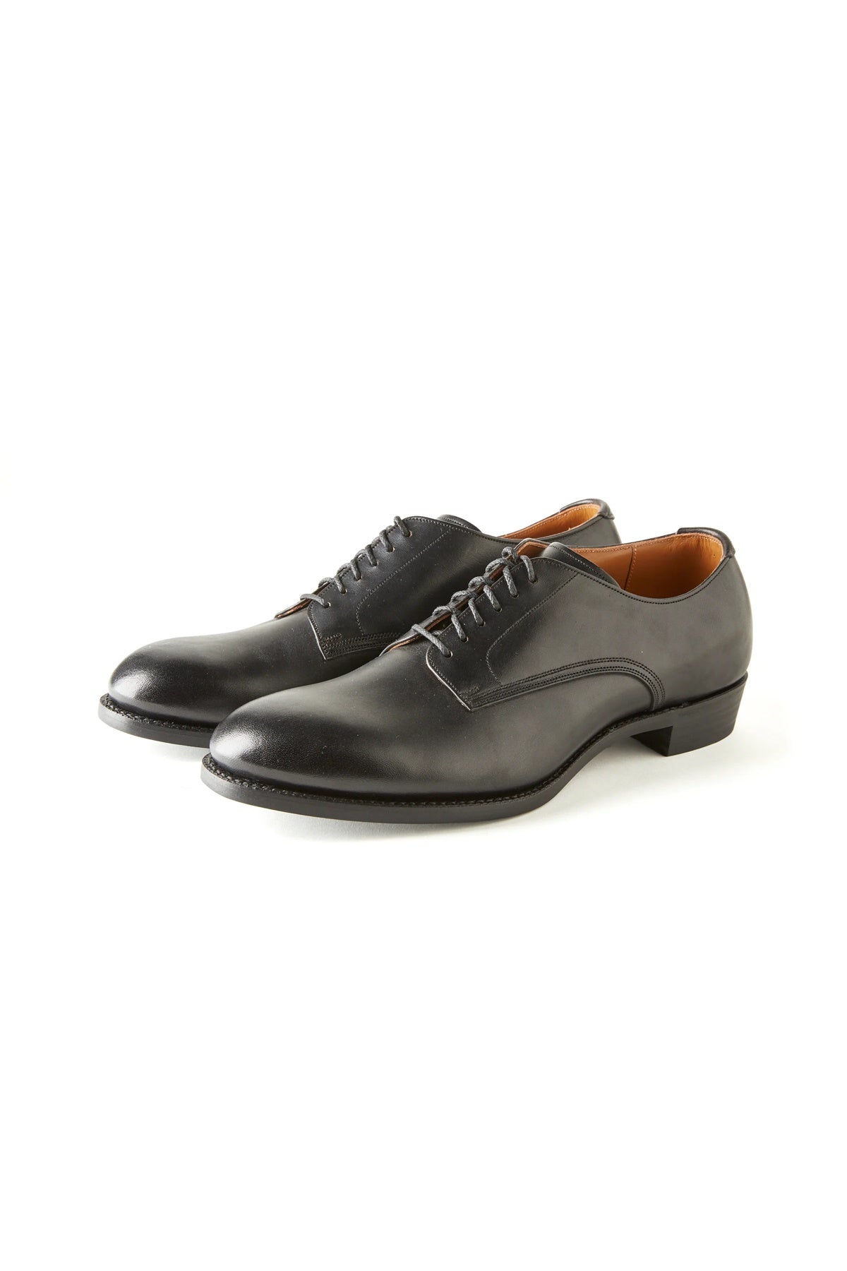 ○OLD JOE - "The Officer" STUNNING LEATHER OXFORD SHOES - BLACK BROWN