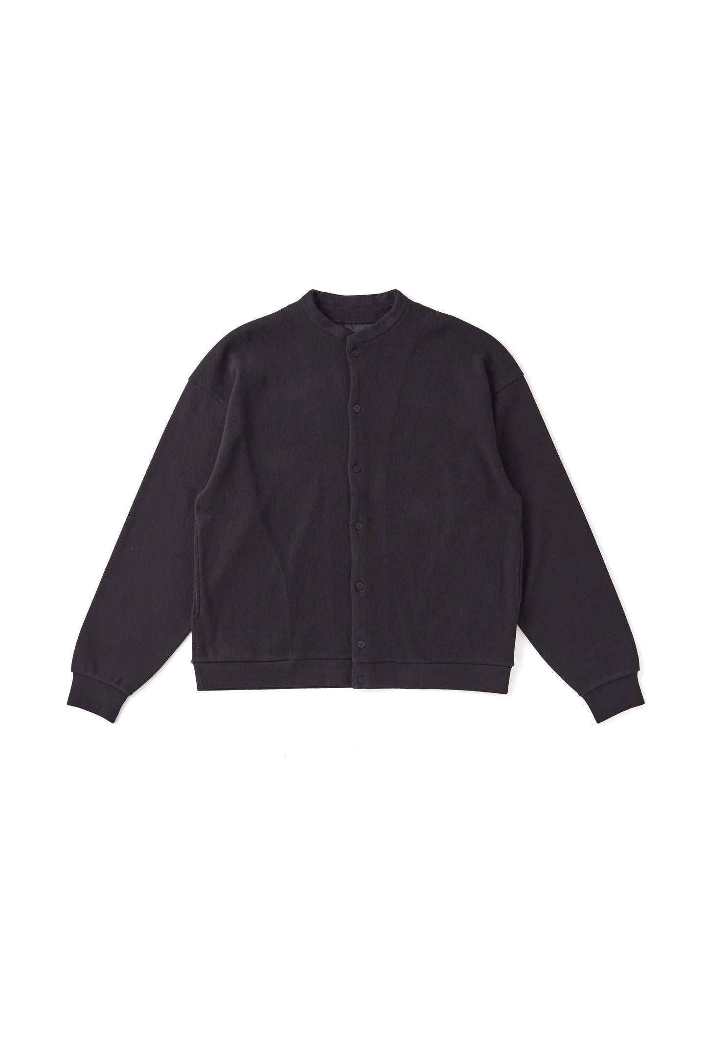 ○OLD JOE - NEP RIBED BAND COLLAR CARDY - ONYX