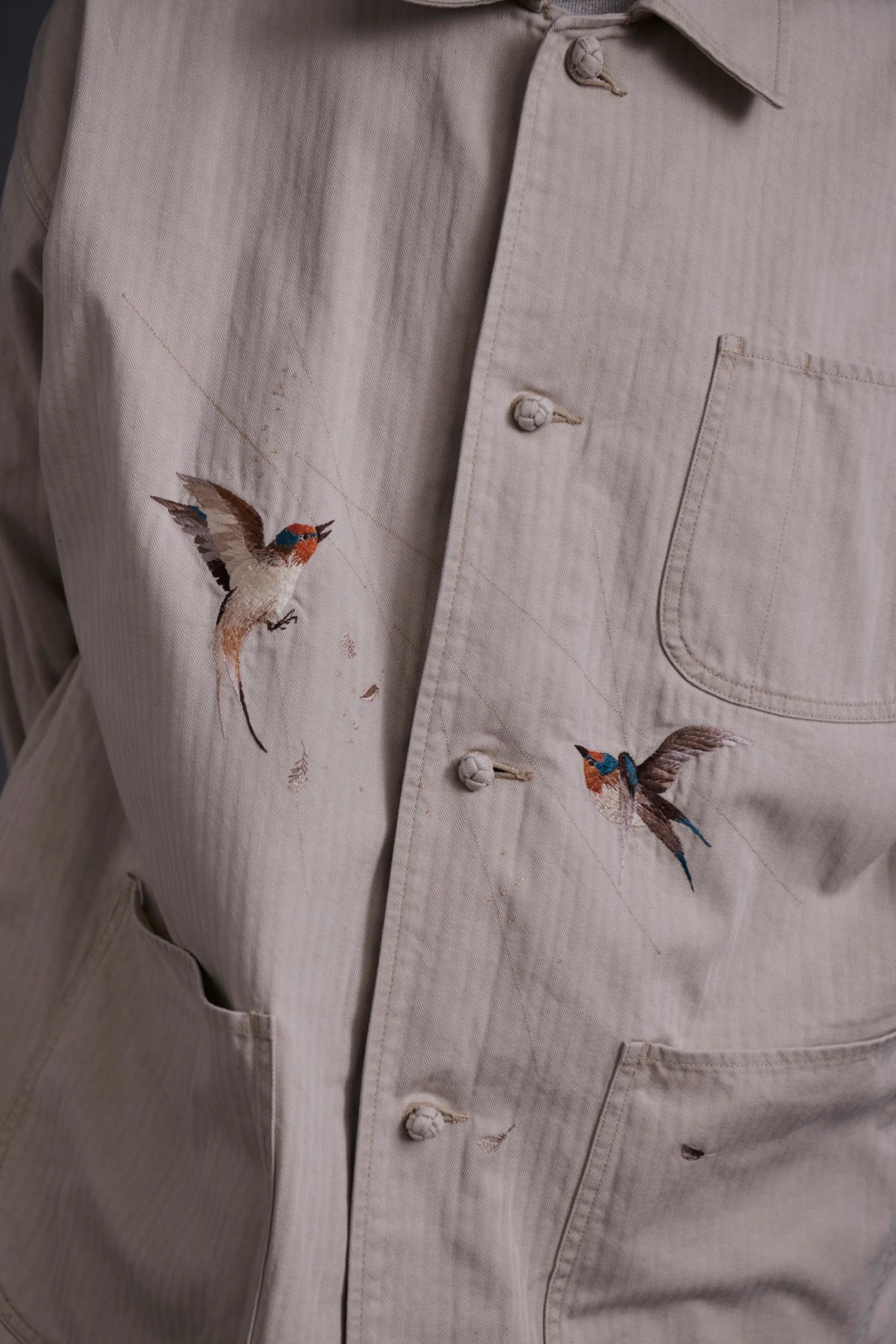 ○OLD JOE - PATINA HERRINGBONE  SOUVENIR  JACKET - BONE