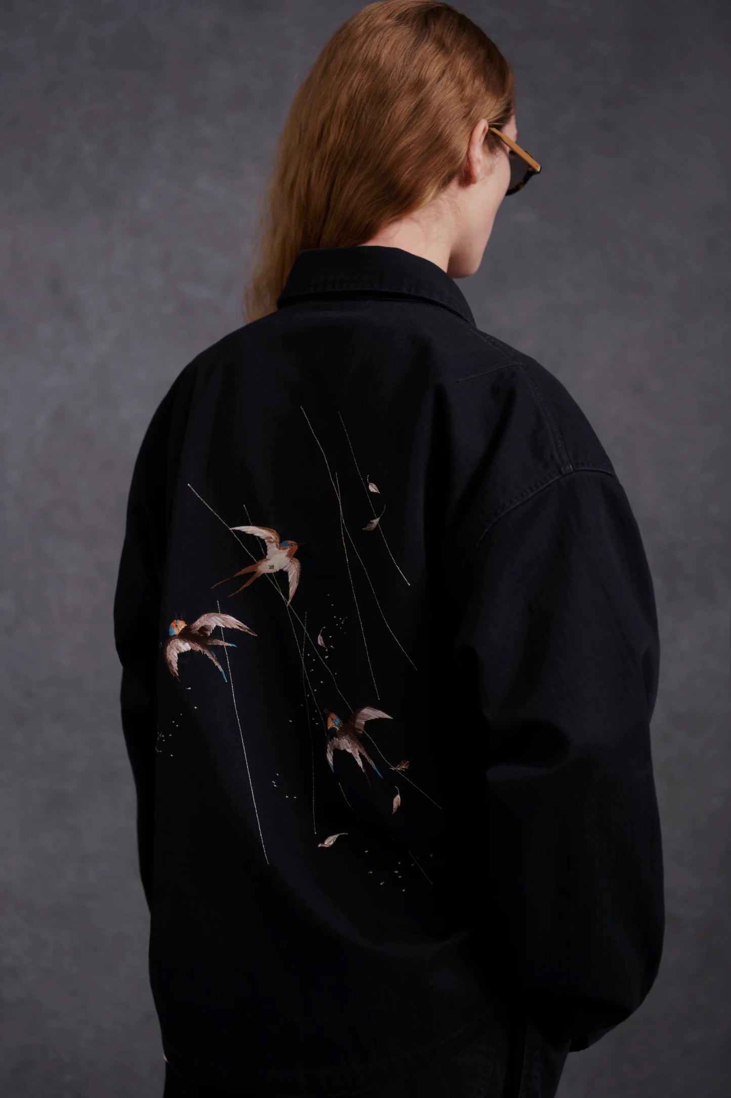 ○OLD JOE - PATINA HERRINGBONE  SOUVENIR  JACKET - ONYX