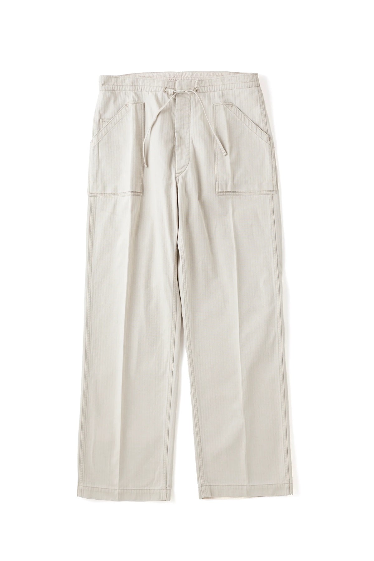 ○OLD JOE - PATINA  HERRINGBONE GATHERING TROUSER - BONE