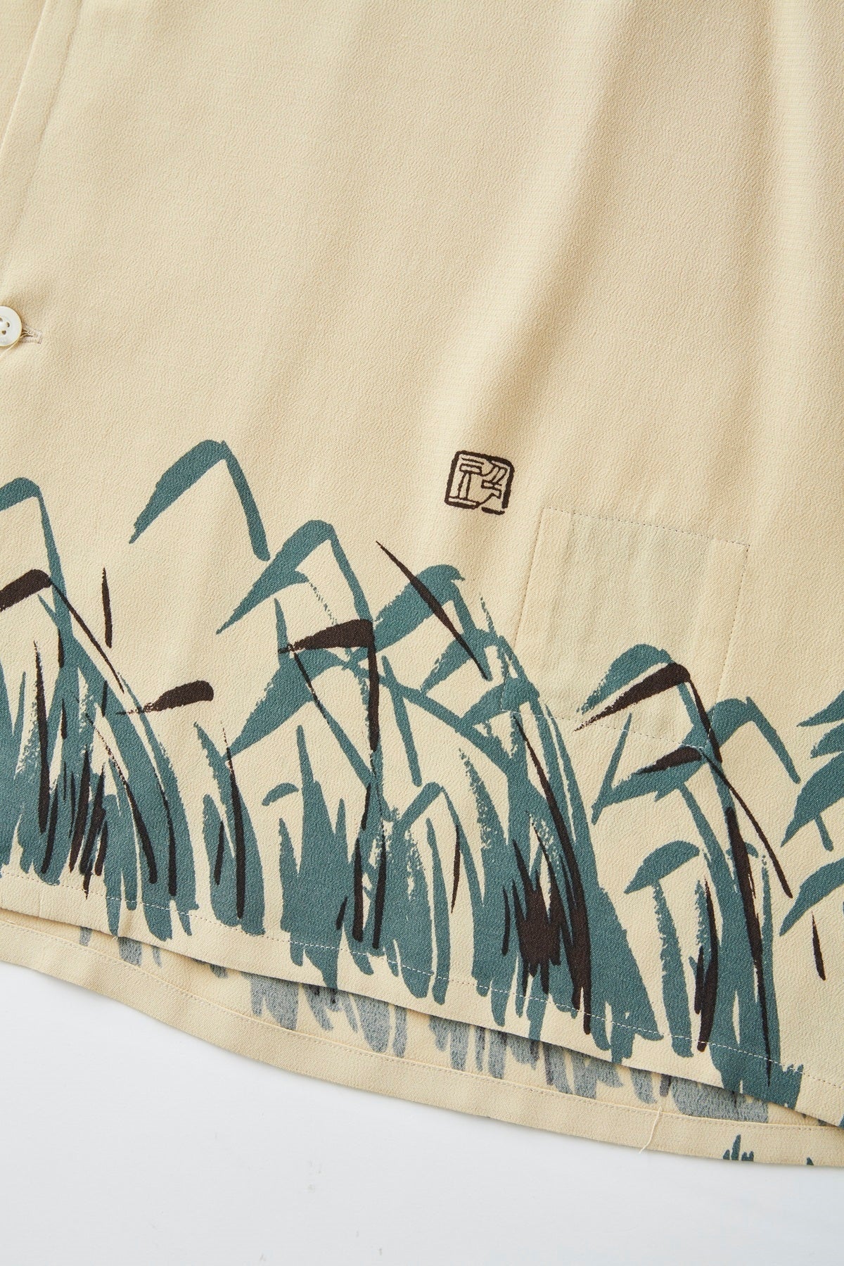 ○OLD JOE - ORIGINAL PRINTED OPEN COLLAR SHIRTS "Hebi" Short-sleeve