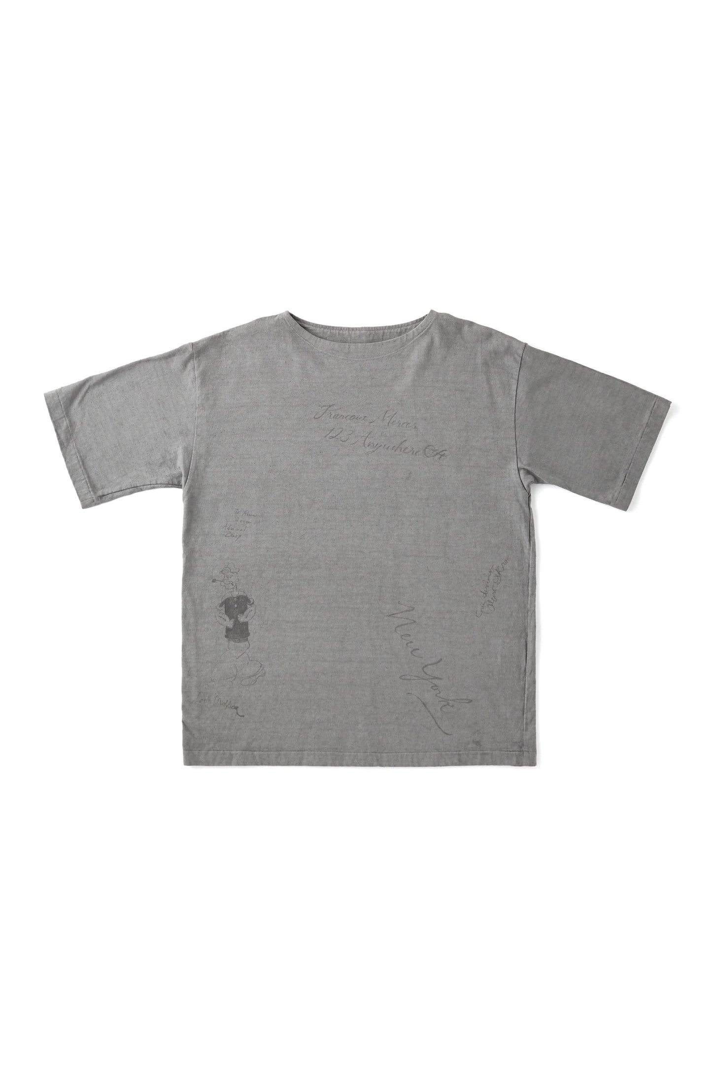 ○OLD JOE - ATHLETIC TEE “DRAWING” - PEWTER