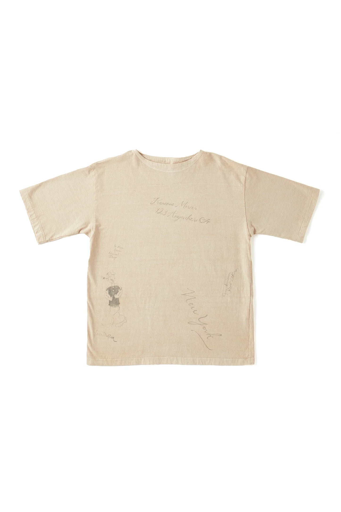 ○OLD JOE - ATHLETIC TEE “DRAWING” - WHEAT