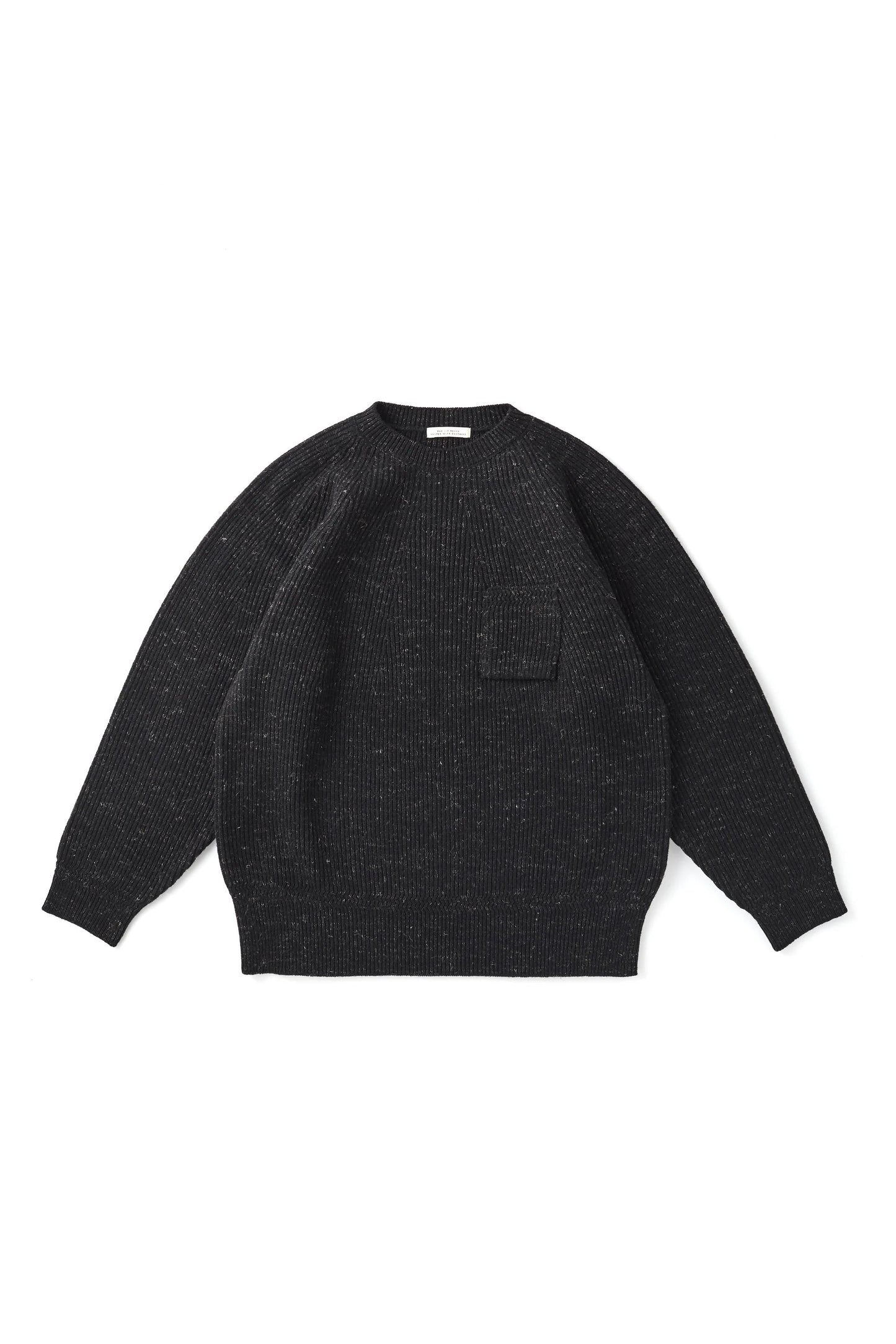 ○OLD JOE - BLENDED KEMPI CREW-NECK SWEATER - ONYX