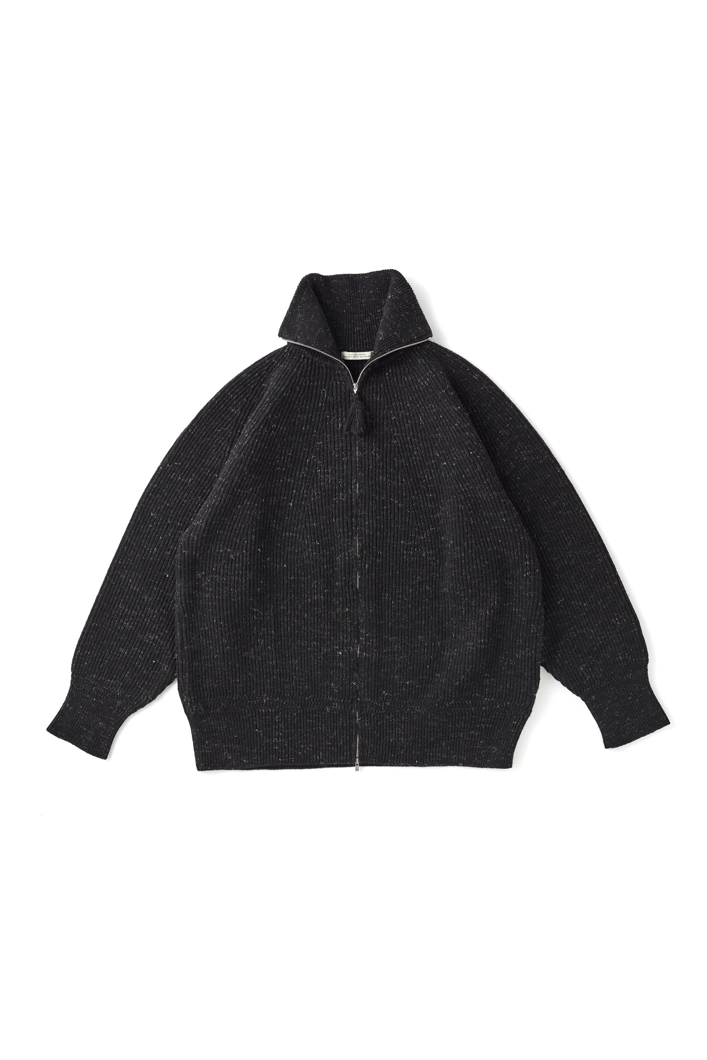 ○OLD JOE - BLENDED KENPI ZIP SWEATER - ONYX