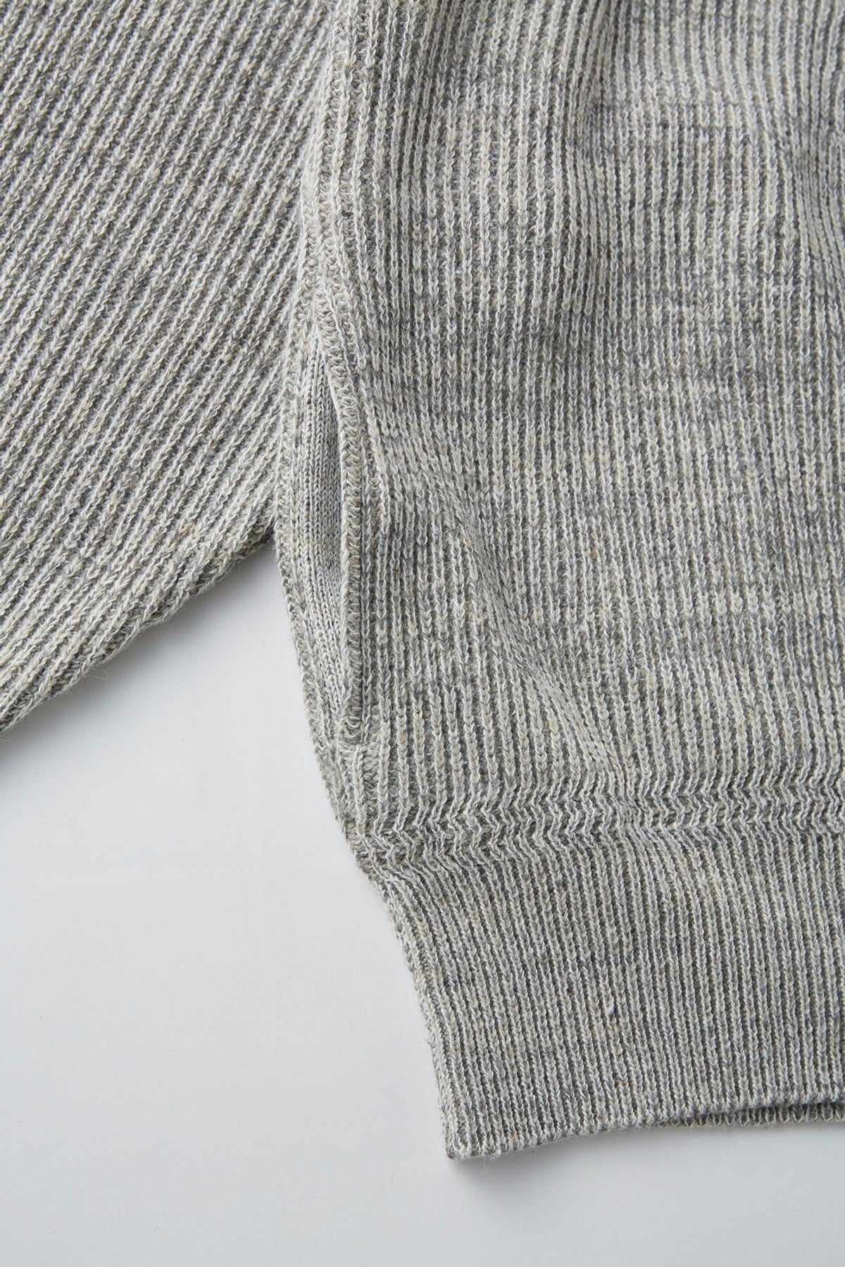 ○OLD JOE - BLENDED KENPI ZIP SWEATER - PEWTER