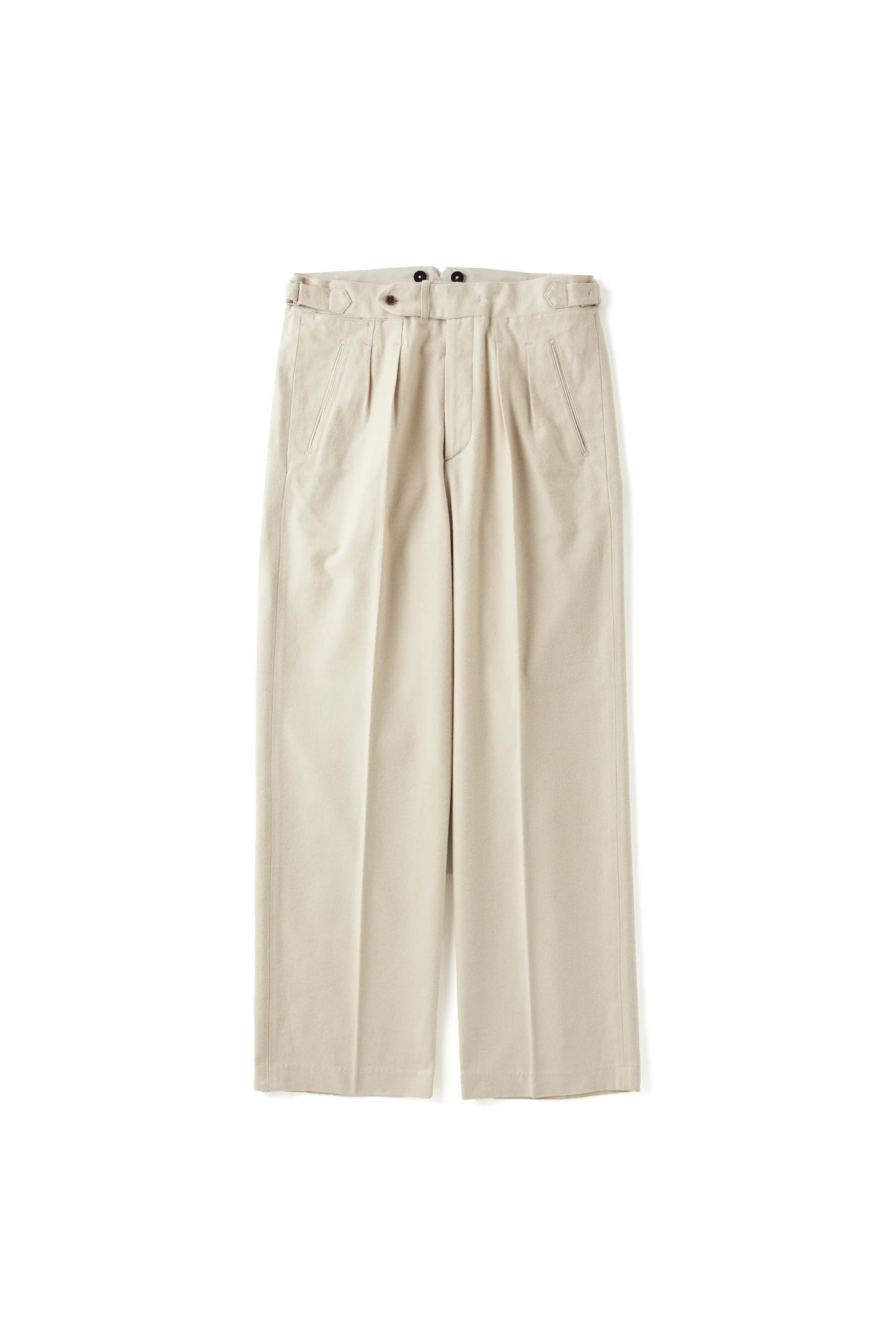 ○OLD JOE - DOUBLE PLEATED SMARTY TROUSER - BONE