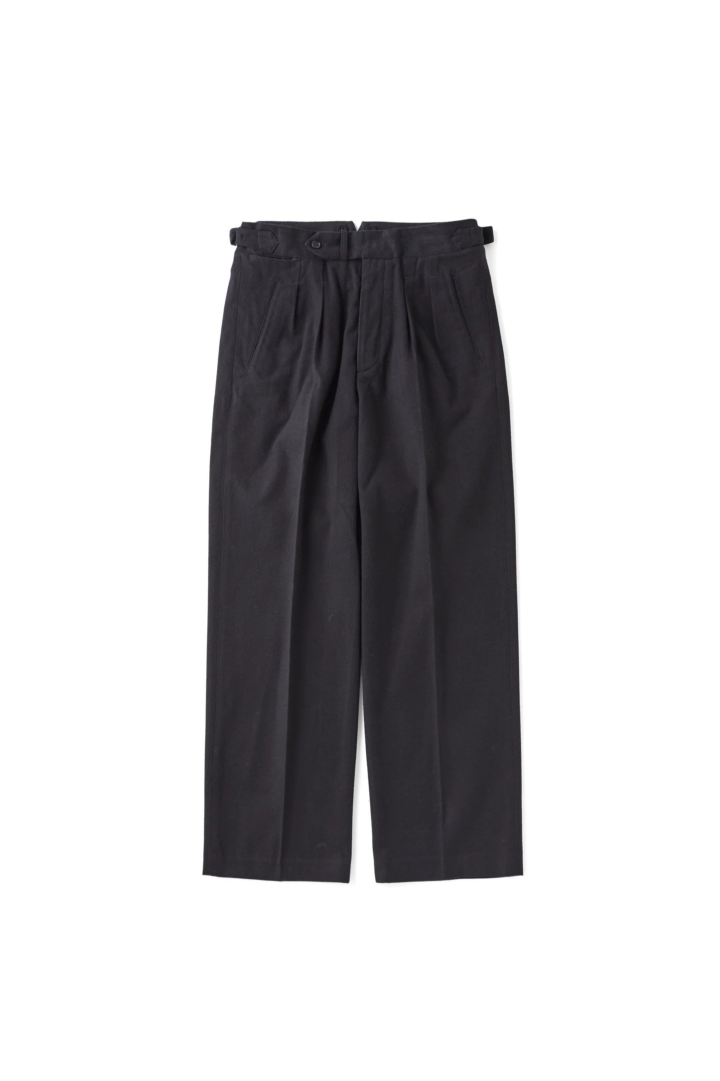 ○OLD JOE - DOUBLE PLEATED SMARTY TROUSER - ONYX