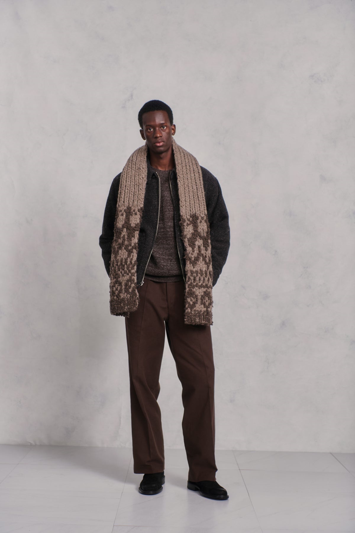 ○OLD JOE - DOUBLE PLEATED SMARTY TROUSER - WHISKY