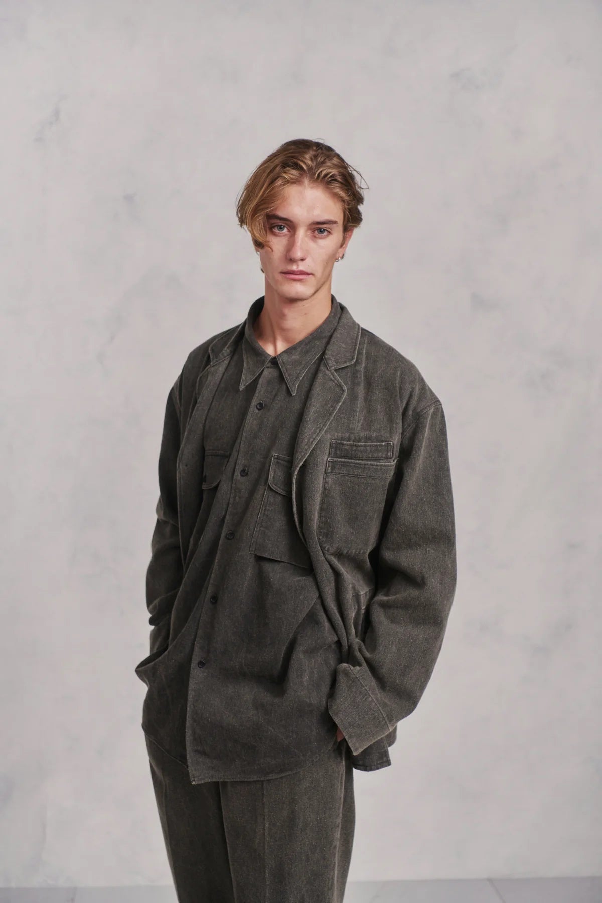 ○OLD JOE - TOP NOTCH UNIFORM SHIRTS - GRAPHITE