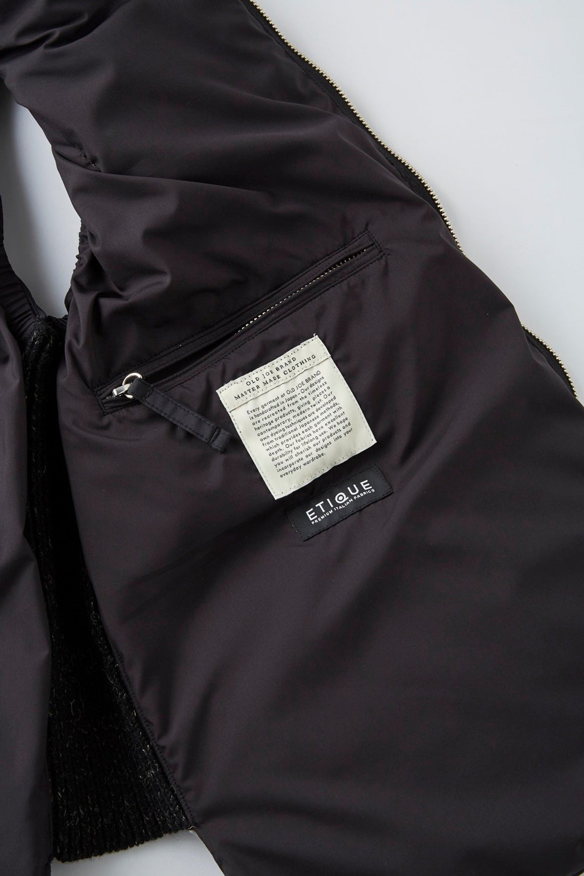 ○OLD JOE - HIGH COUNT SILK PUFF VEST - BLACK