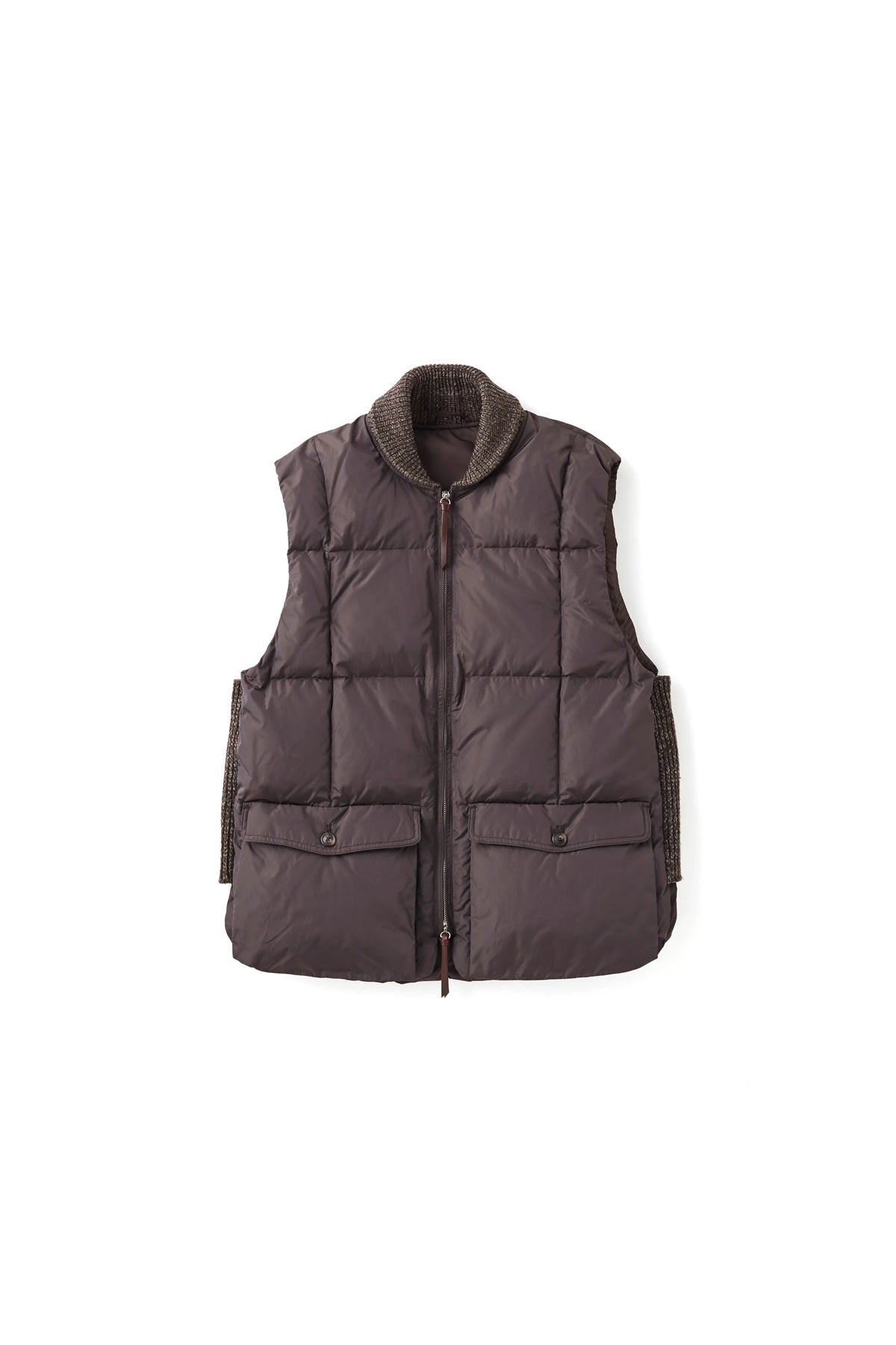 ○OLD JOE - HIGH COUNT SILK PUFF VEST - WHISKY