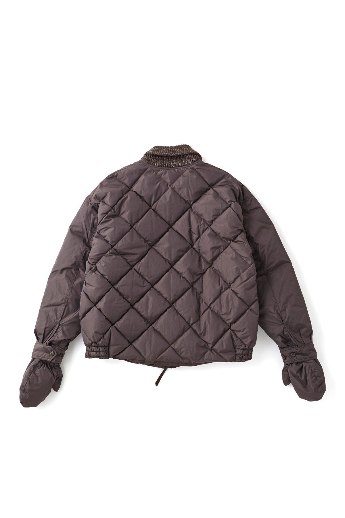 ○OLD JOE - HIGH COUNTSILK MITTEN PUFF JACKET - WHISKY