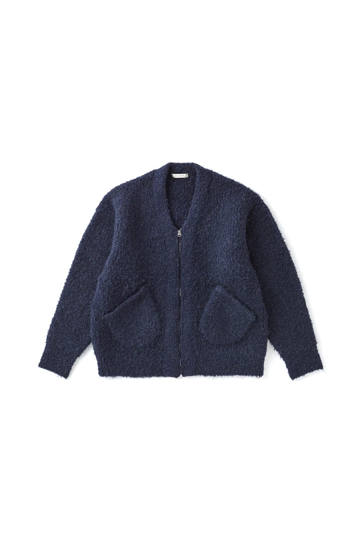 ○OLD JOE - BOUCLE ALPAKA ZIP CARDIGAN - NOCTURNE
