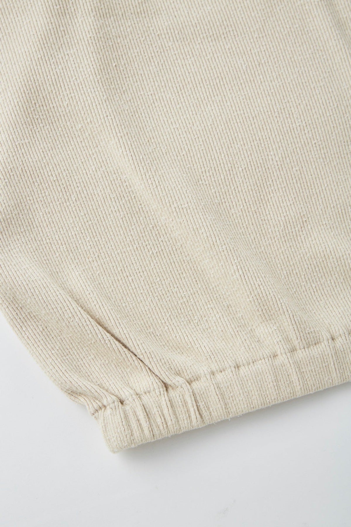 ○OLD JOE - MOCKNECK SILK NEP RIBED TOPS - FOG