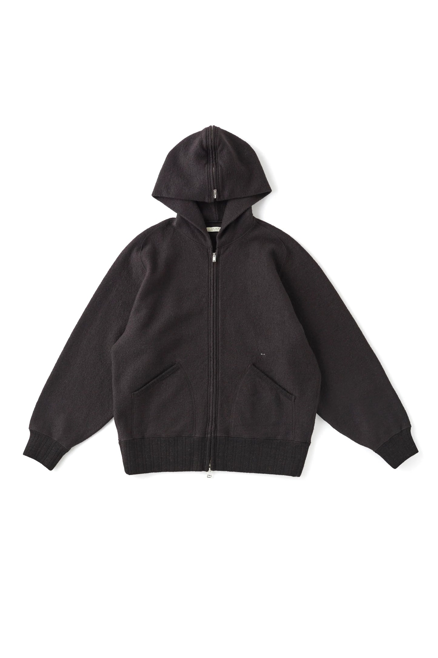 ○OLD JOE - ZIPFRONT ATHLETIC HOODIE - BARK