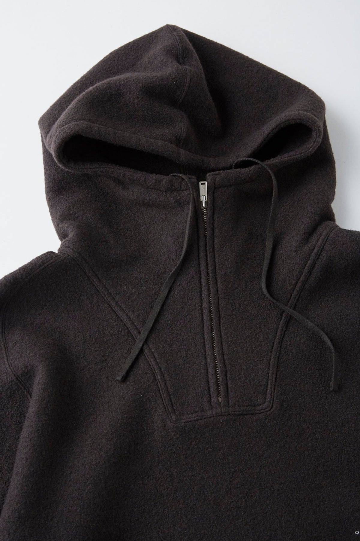 ○OLD JOE - QUATER ZIP ATHLETIC HOODIE - BARK