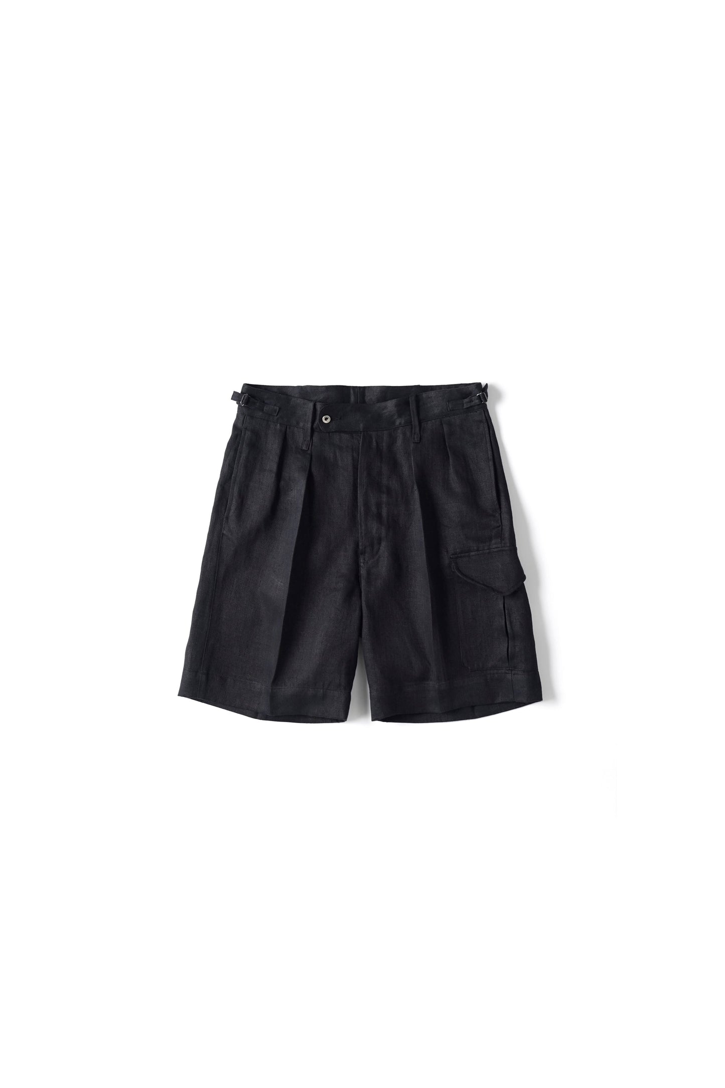 ○OLD JOE - SIDE BUCKLE GRUKHA SHORTS - BLACK