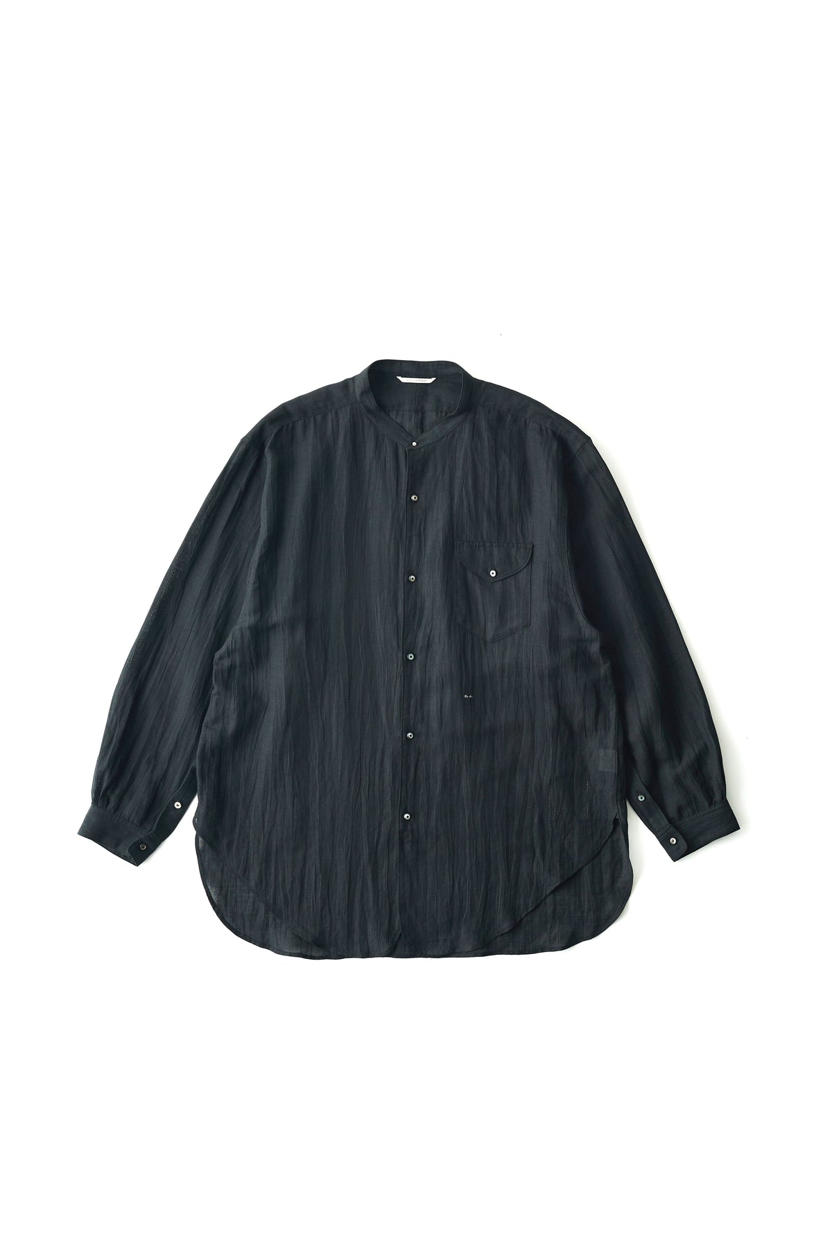 ●OLD JOE - BAND COLLAR LONG TAIL SHIRTS - ONYX