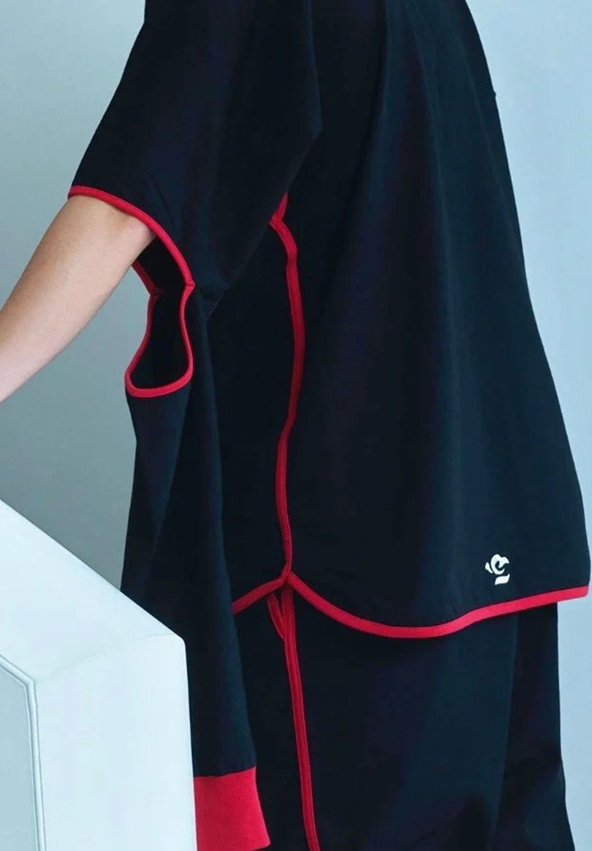 quitan - KASANE EASY PANTS - BLACK/RED