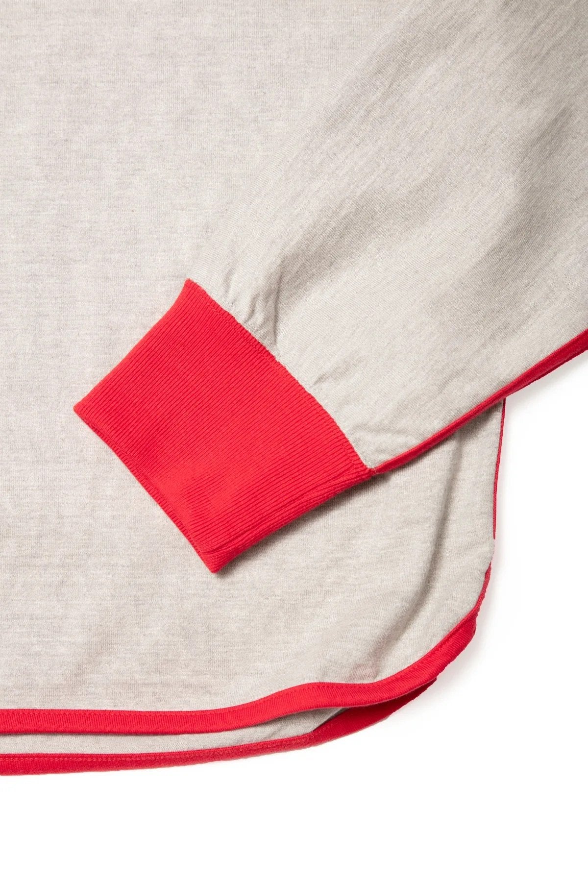 quitan -KIMONO LS TEE - GRAY/RED