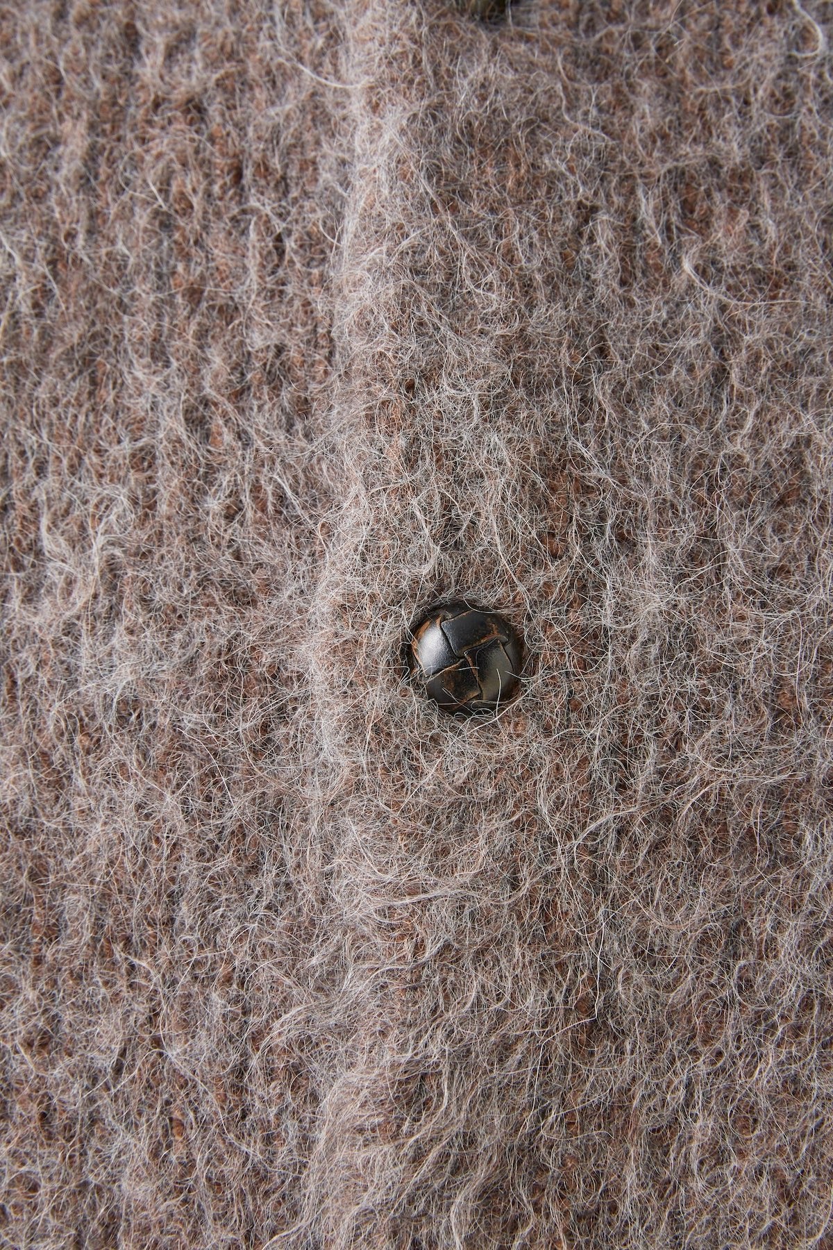 ○OLD JOE - BLENDED ALPAKA CARDIGAN - BARK BROWN