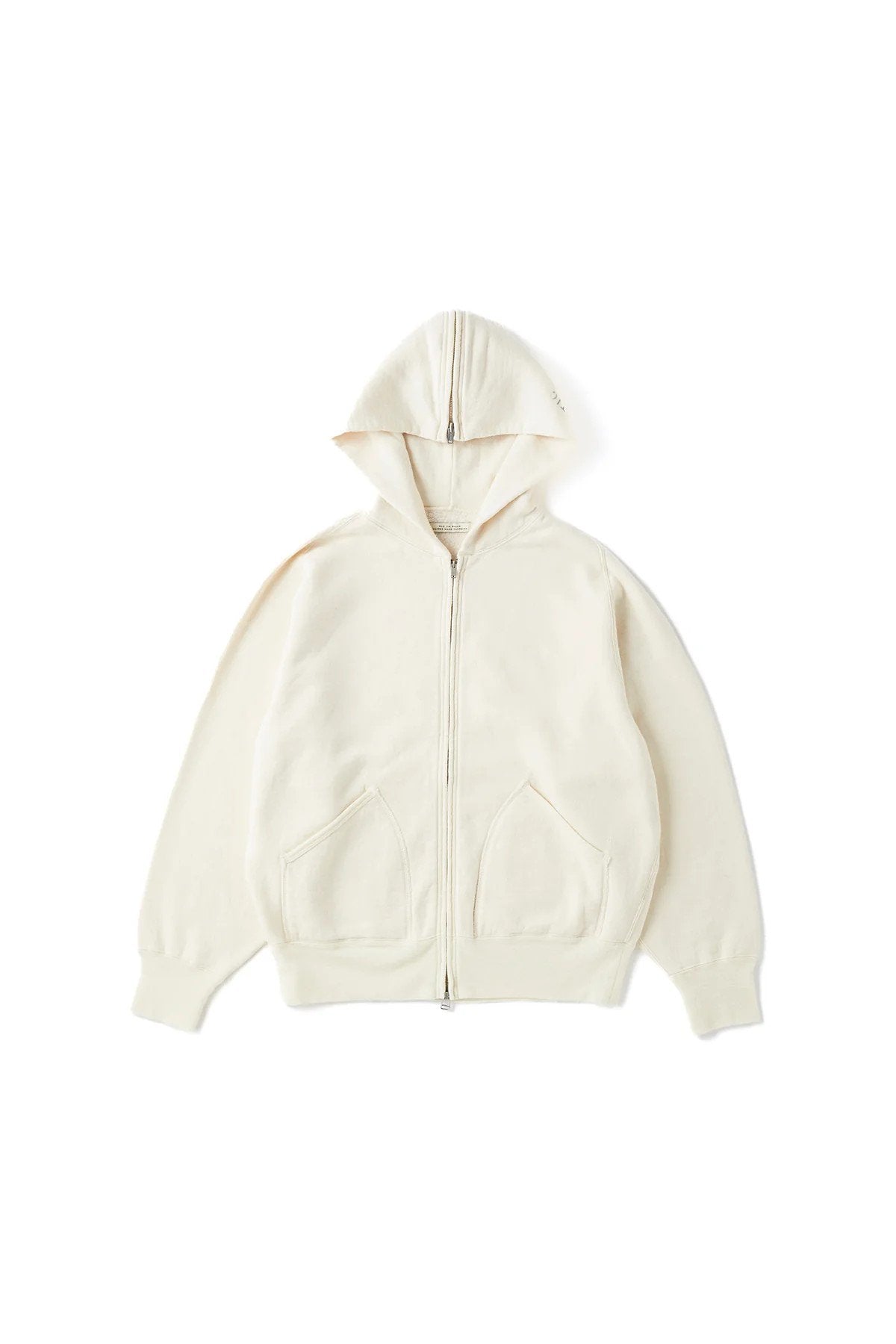 ○OLD JOE - ZIP-FRONT ATHLETIC HOODIE - RAW WHITE