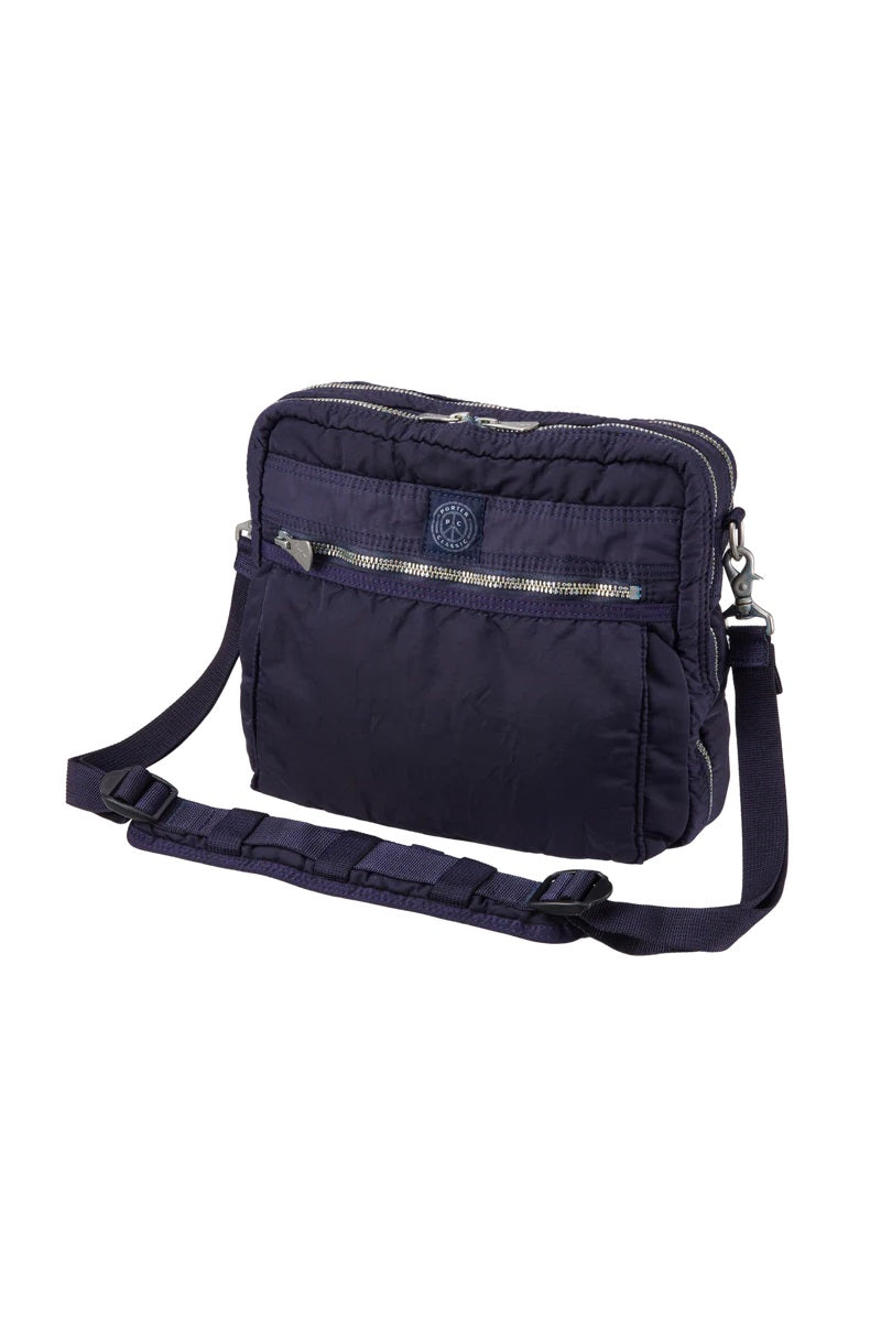 PORTER CLASSIC - SUPER NYLON SIMPLE SHOULDER BAG - BLUE