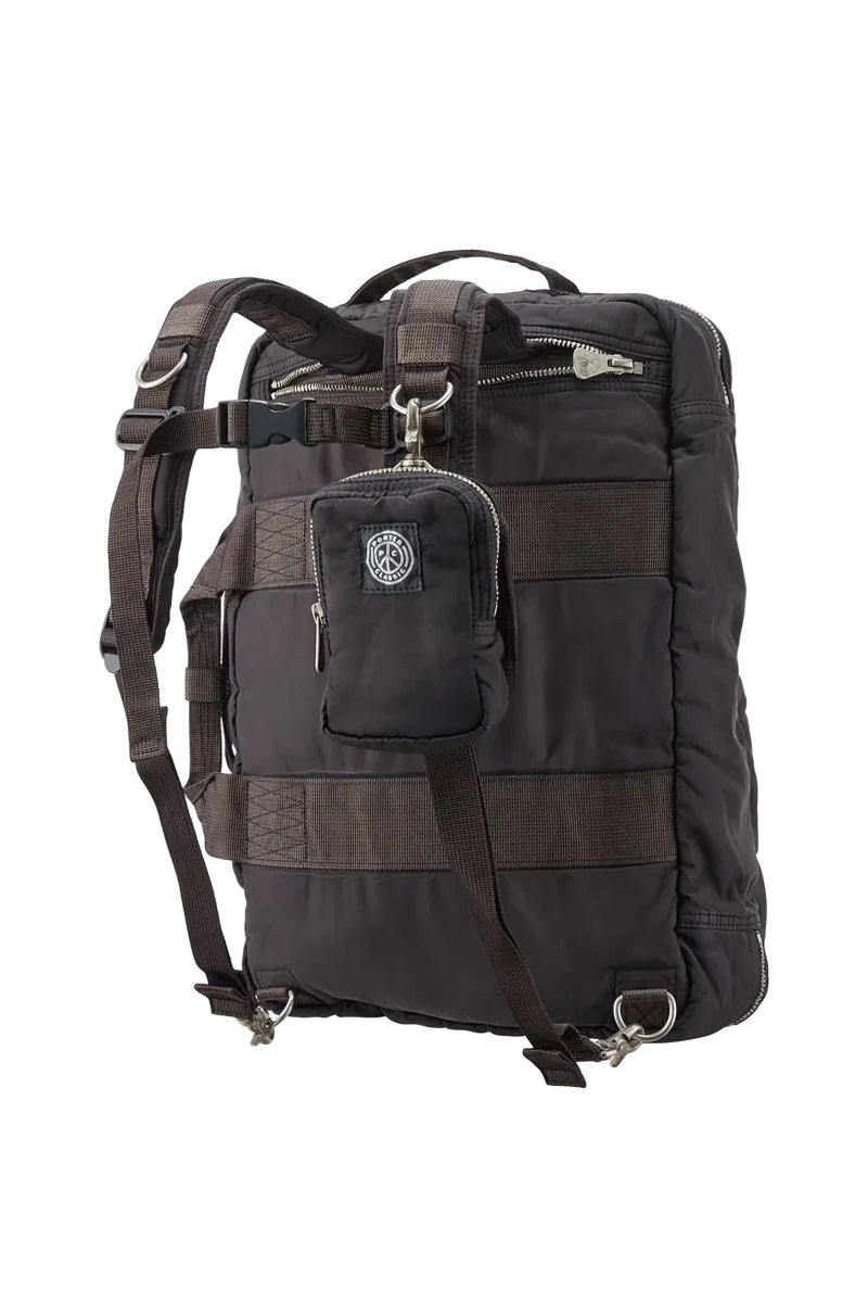 PORTER CLASSIC - SUPER NYLON 3 WAY BRIEFCASE M - BLACK