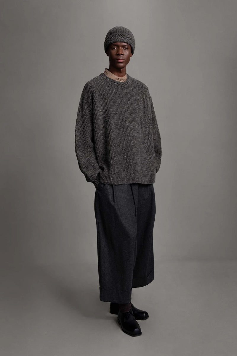 toogood - THE BAKER TROUSER WOOL CASH FLANNEL - CHARCOAL