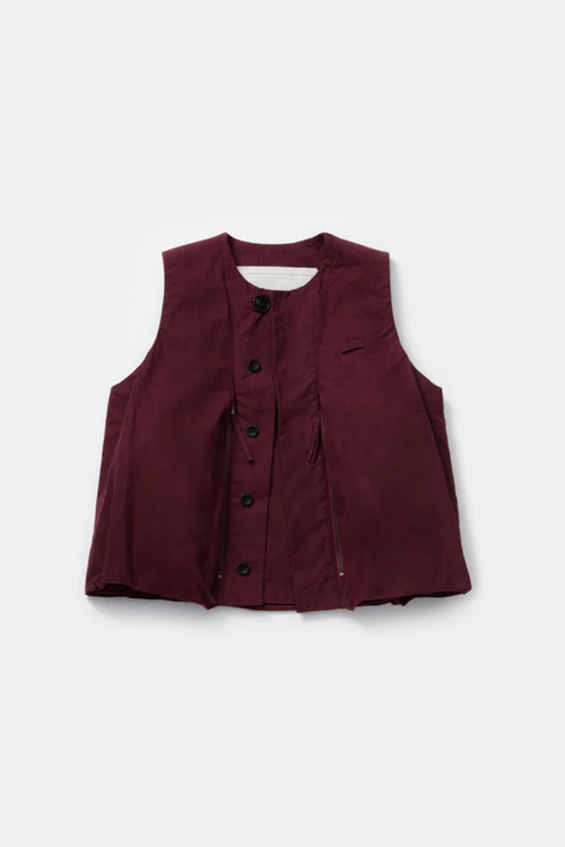toogood - THE GHILLIE VEST WAX COTTON - PORT