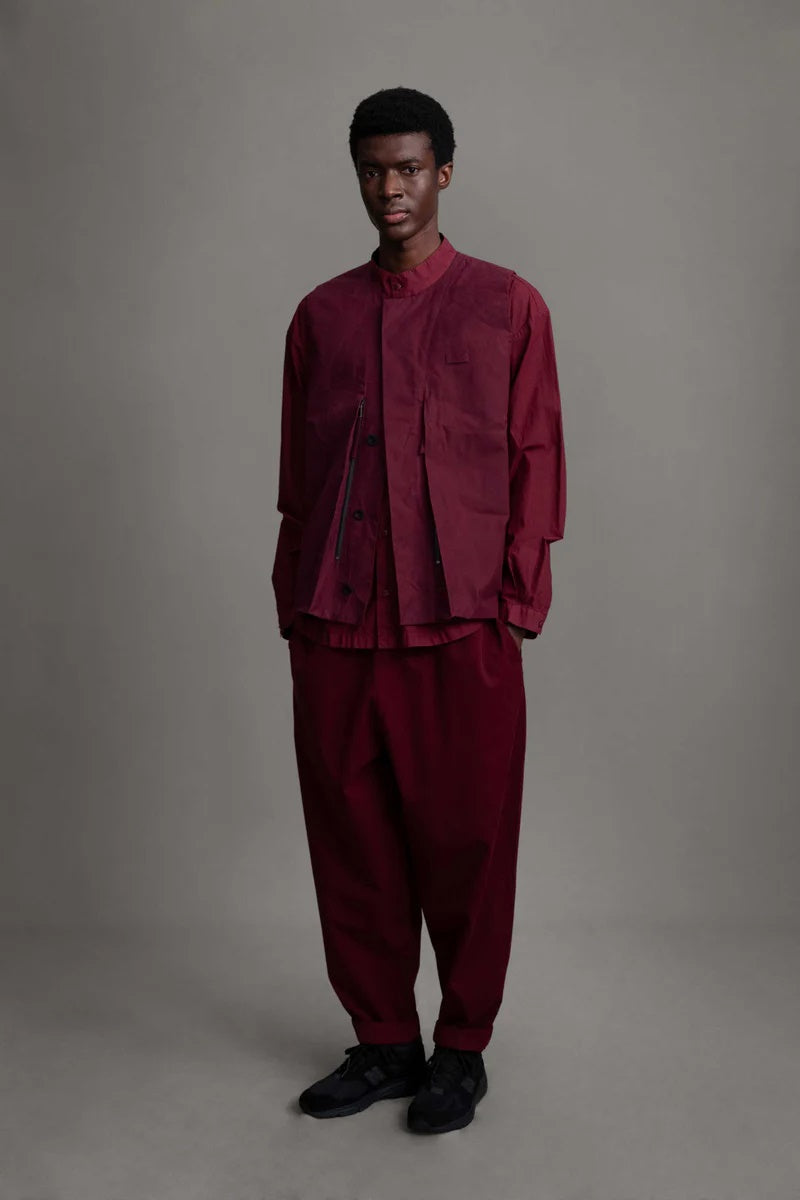 toogood - THE GHILLIE VEST WAX COTTON - PORT