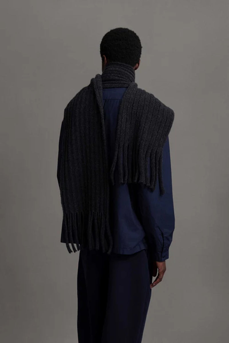 toogood - THE LIBRAIAN SCARF FELTED LAMBSWOOL - CHARCOAL