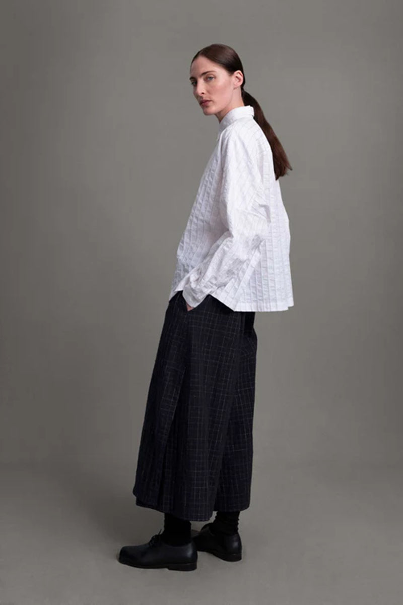 toogood - THE PRINTER CULOTE CRUMPLED CHECK - INK