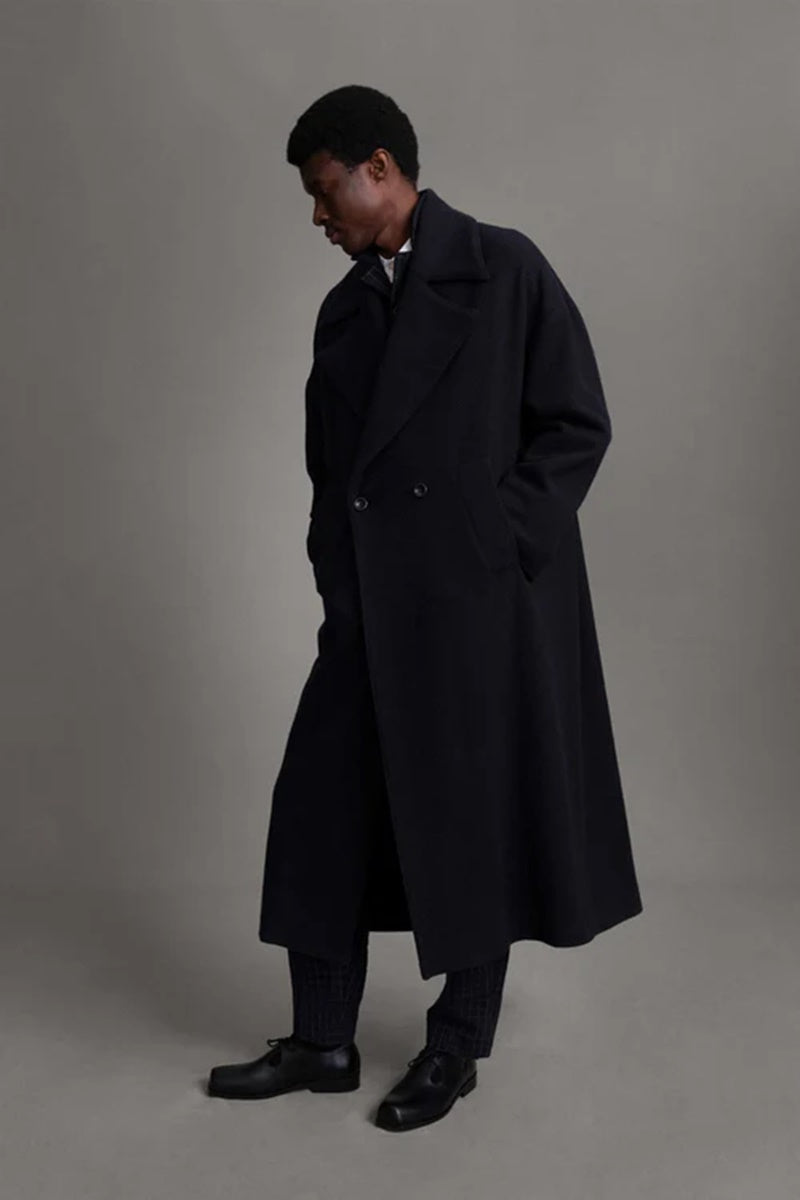 toogood - THE GROUNDSMAN COAT CASHMERE HERRINGBONE - INK