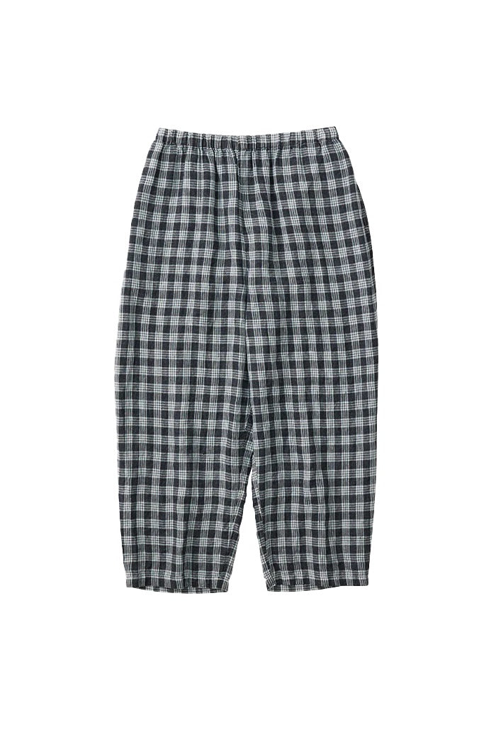 PORTER CLASSIC - LINEN PALAKA PEACE PANTS - BLACK