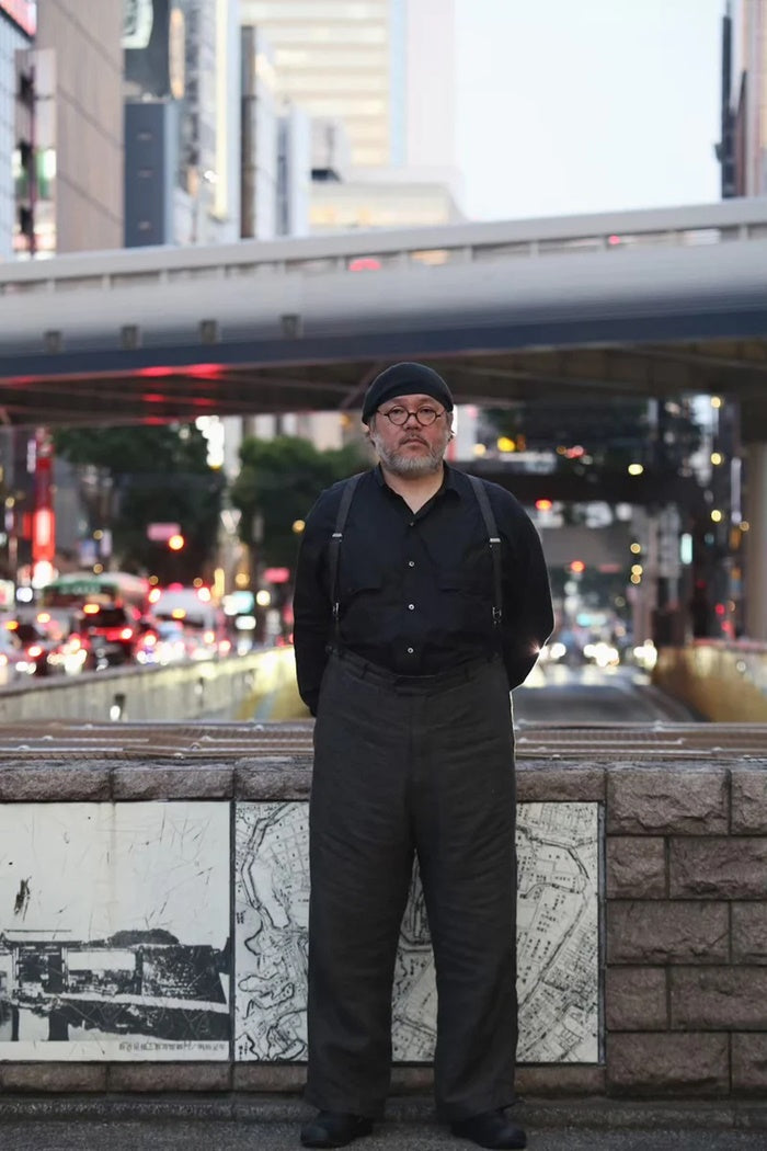 PORTER CLASSIC - ROLL UP SHIRT(ALUMO FABRIC 160/3 ) - BLACK