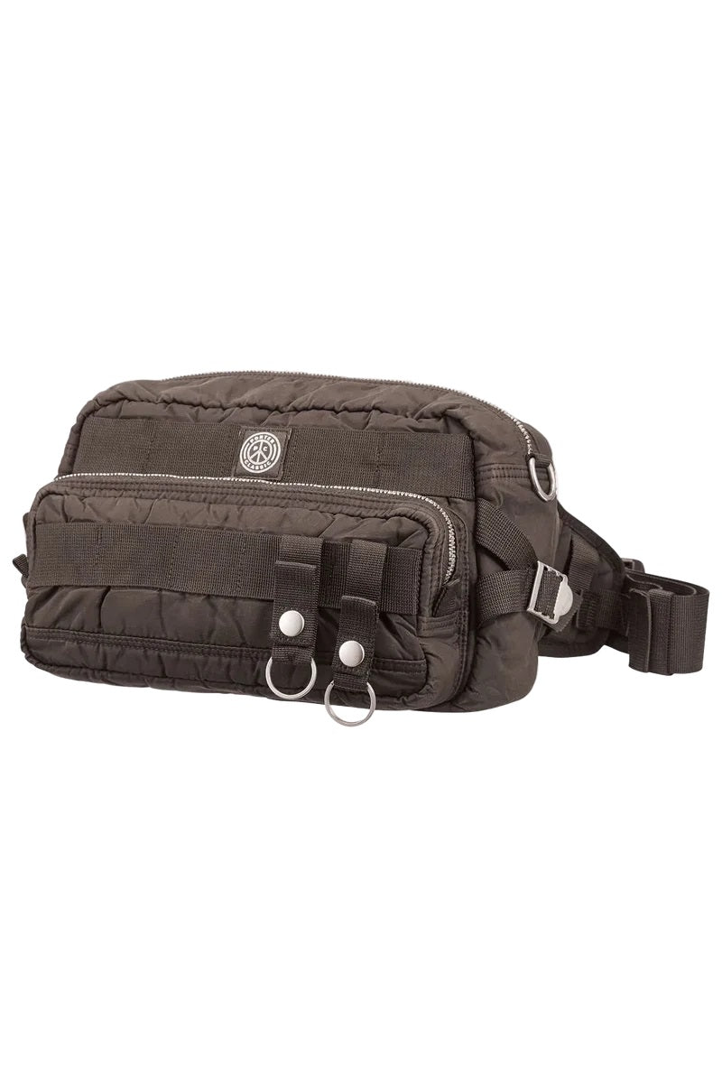 PORTER CLASSIC - SUPER NYLON WAIST BAG - BLACK